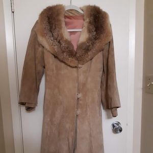 Vintage fur suede jacket